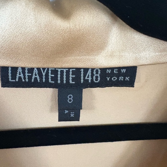 Lafayette 148 New York Gold Button Down Shirt size 8 100% silk $798 retail !!!!! - Picture 3 of 9